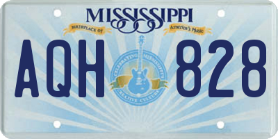 MS license plate AQH828