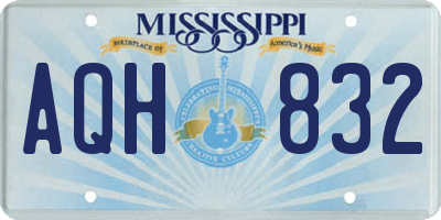 MS license plate AQH832