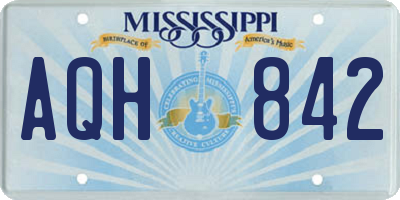 MS license plate AQH842