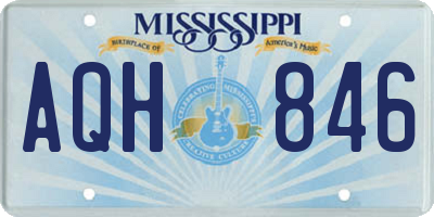 MS license plate AQH846