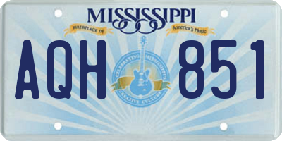 MS license plate AQH851