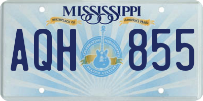 MS license plate AQH855