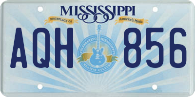 MS license plate AQH856