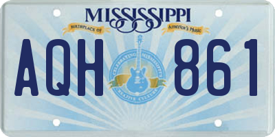 MS license plate AQH861