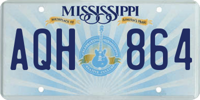MS license plate AQH864
