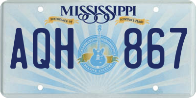 MS license plate AQH867