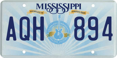 MS license plate AQH894