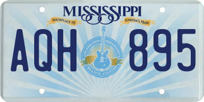 MS license plate AQH895