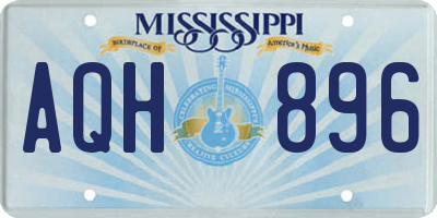 MS license plate AQH896