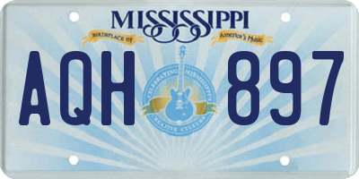 MS license plate AQH897