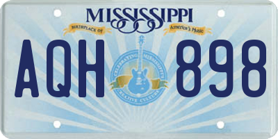 MS license plate AQH898