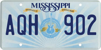 MS license plate AQH902