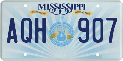 MS license plate AQH907