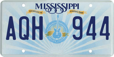 MS license plate AQH944