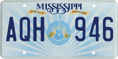 MS license plate AQH946