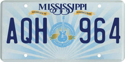 MS license plate AQH964