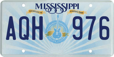 MS license plate AQH976