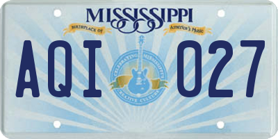 MS license plate AQI027