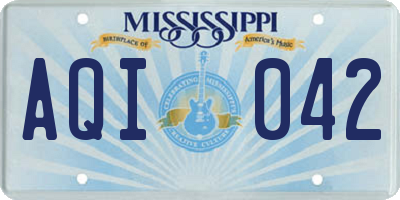 MS license plate AQI042