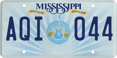 MS license plate AQI044