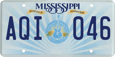 MS license plate AQI046