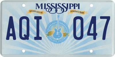 MS license plate AQI047