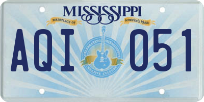 MS license plate AQI051