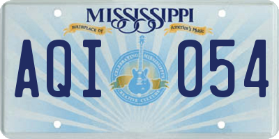 MS license plate AQI054