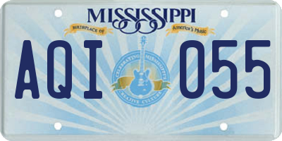 MS license plate AQI055