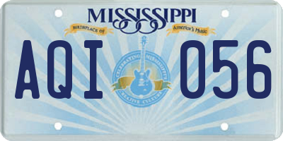 MS license plate AQI056