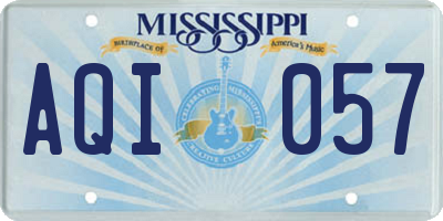 MS license plate AQI057