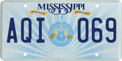 MS license plate AQI069