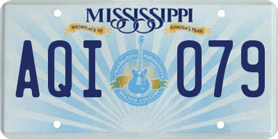 MS license plate AQI079