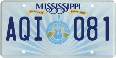 MS license plate AQI081