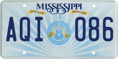 MS license plate AQI086