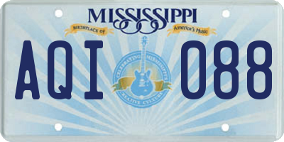 MS license plate AQI088