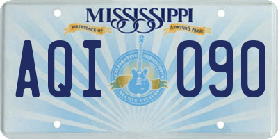 MS license plate AQI090