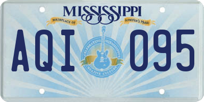 MS license plate AQI095