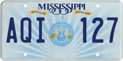 MS license plate AQI127