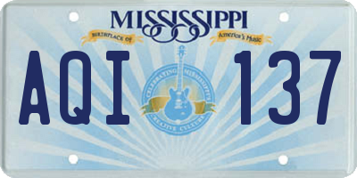 MS license plate AQI137