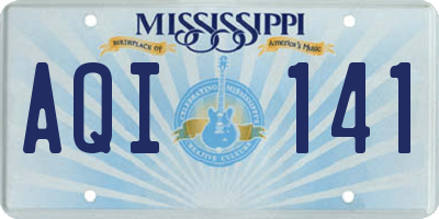 MS license plate AQI141