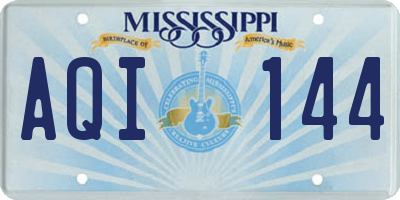 MS license plate AQI144