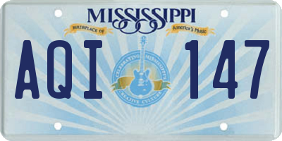 MS license plate AQI147