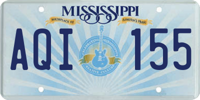MS license plate AQI155