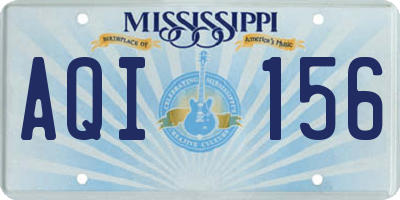 MS license plate AQI156