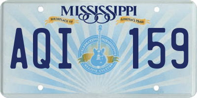 MS license plate AQI159