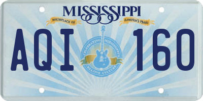 MS license plate AQI160