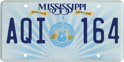 MS license plate AQI164