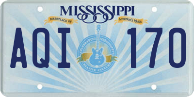 MS license plate AQI170