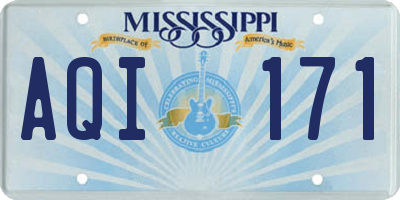 MS license plate AQI171